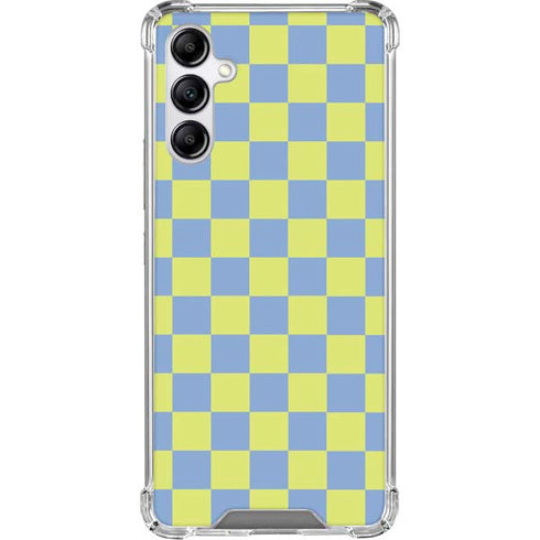 Neon Checkered Galaxy A15 5G Clear Case